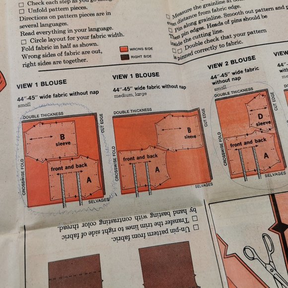 70s Simplicity Sewing Pattern 9231 Small Blouse - Picture 7 of 10